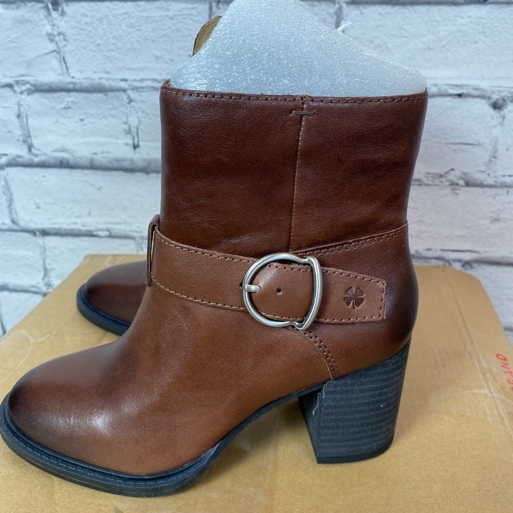 Lucky Brand Brown Almond Toe Ankle Boots Booties LK-Achelle Boots Size 5.5 NEW - Picture 3 of 11
